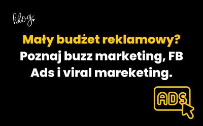 Mały budżet reklamowy – buzz marketing, FB Ads i viral marketing!