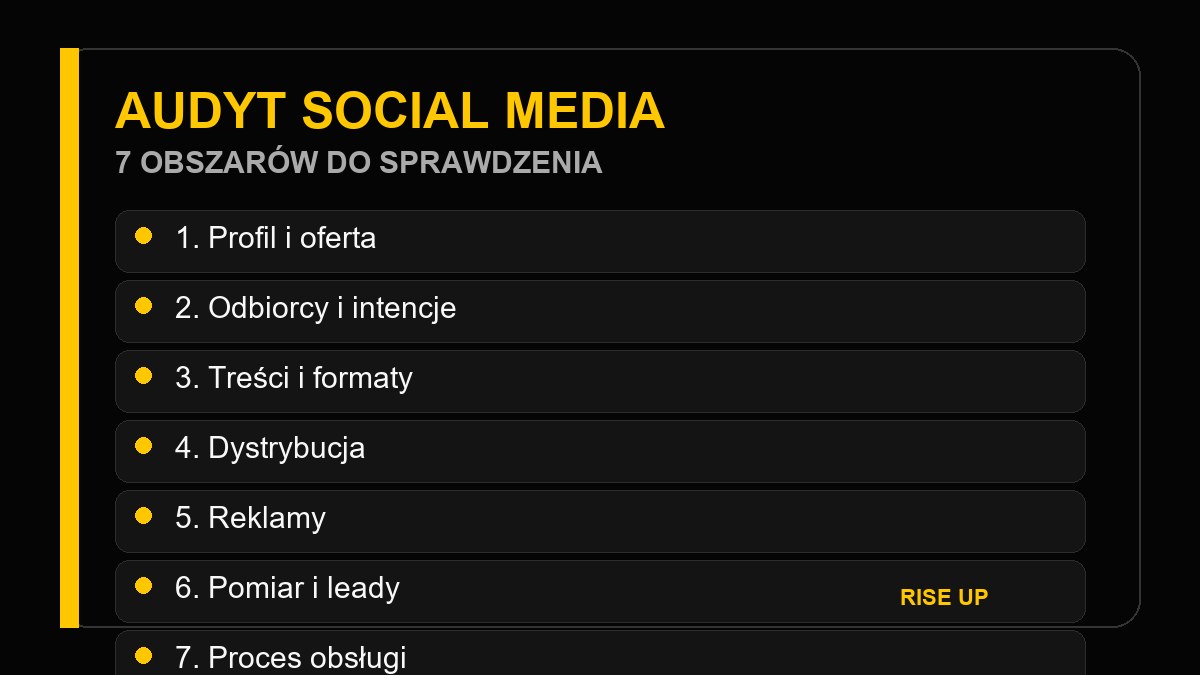Siedem obszarów audytu social media